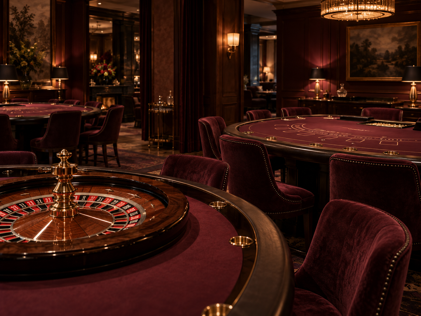 Elegancka sala gier Stolik Po Zmroku